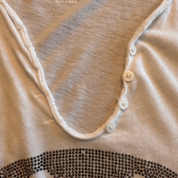 Zadig & Voltaire studded skull T-shirt white size XS - Picture 5 of 6